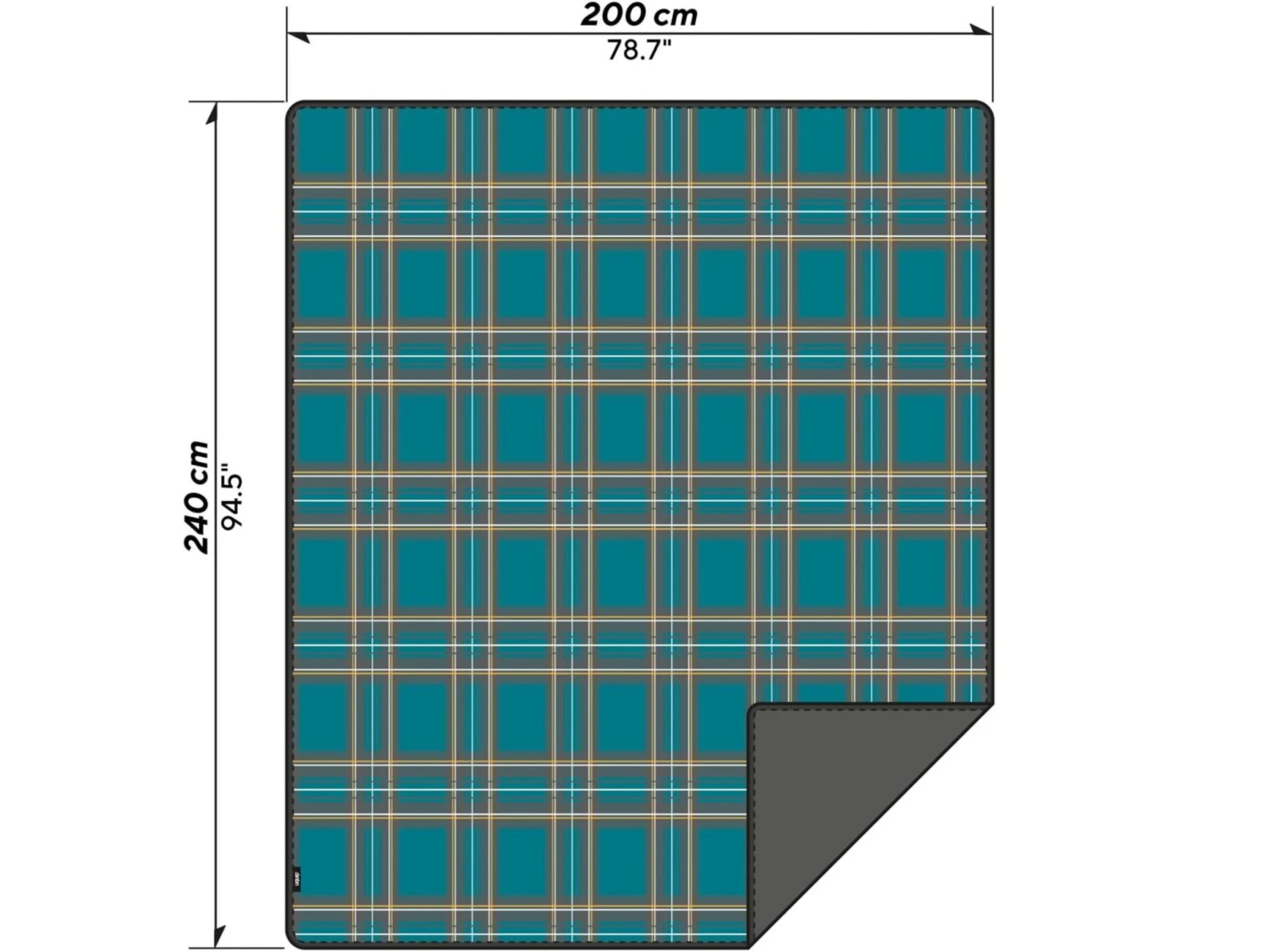 Merkloos Uquip Scotty XL Picknickkleed 2 Merkloos Uquip Scotty XL Picknickkleed - Afbeelding 2