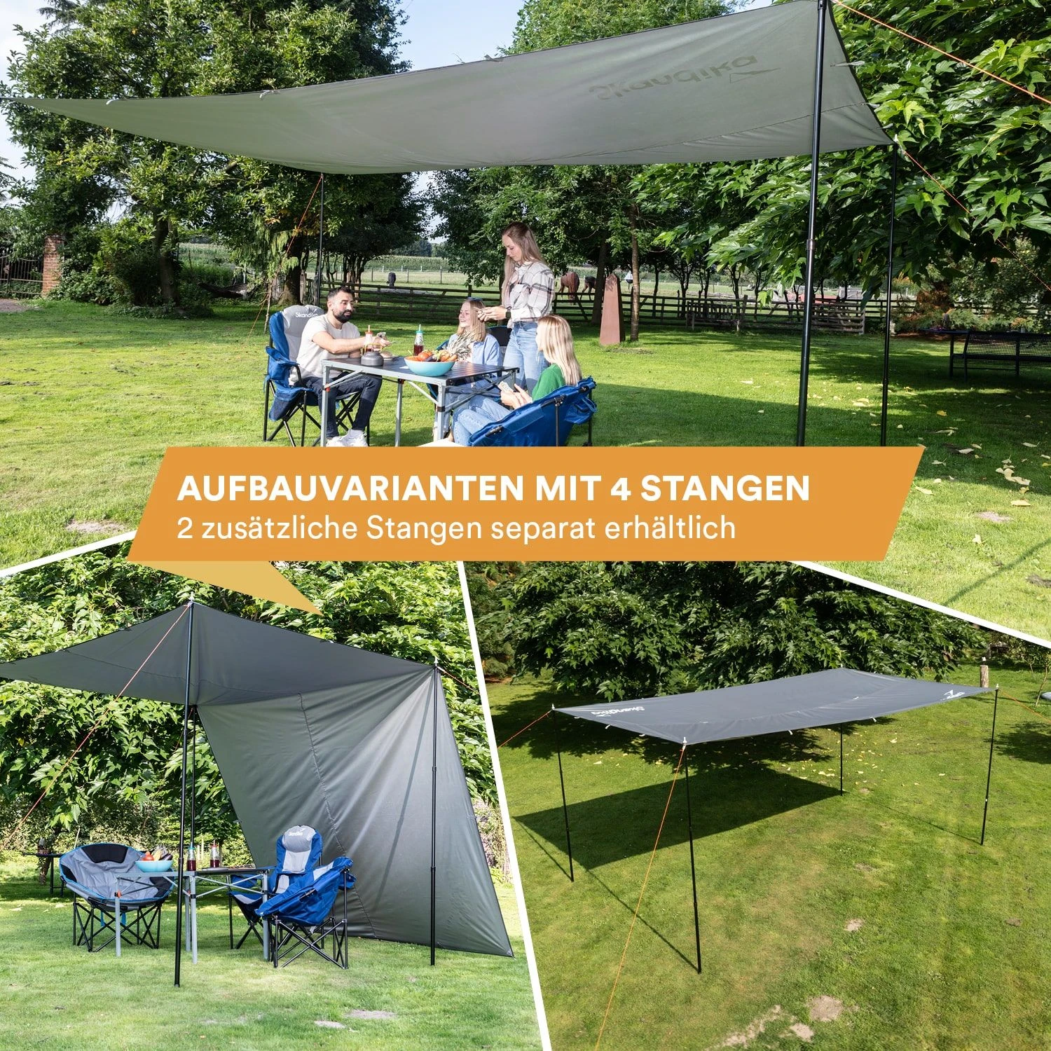 Skandika 3 X 3 Meter Schaduwdoek Met Telescopische Palen 3 Skandika 3 X 3 Meter Schaduwdoek Met Telescopische Palen - Afbeelding 3