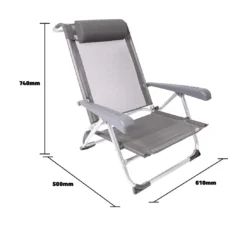 Bo-Camp Saint-Tropez Grey Strandstoel -Merkloos Winkel 136a330965b34230