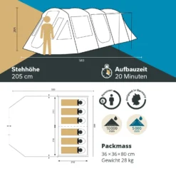 Skandika Nordland Sleeper 6 Tunneltent -Merkloos Winkel 1e4746d0a0e06480