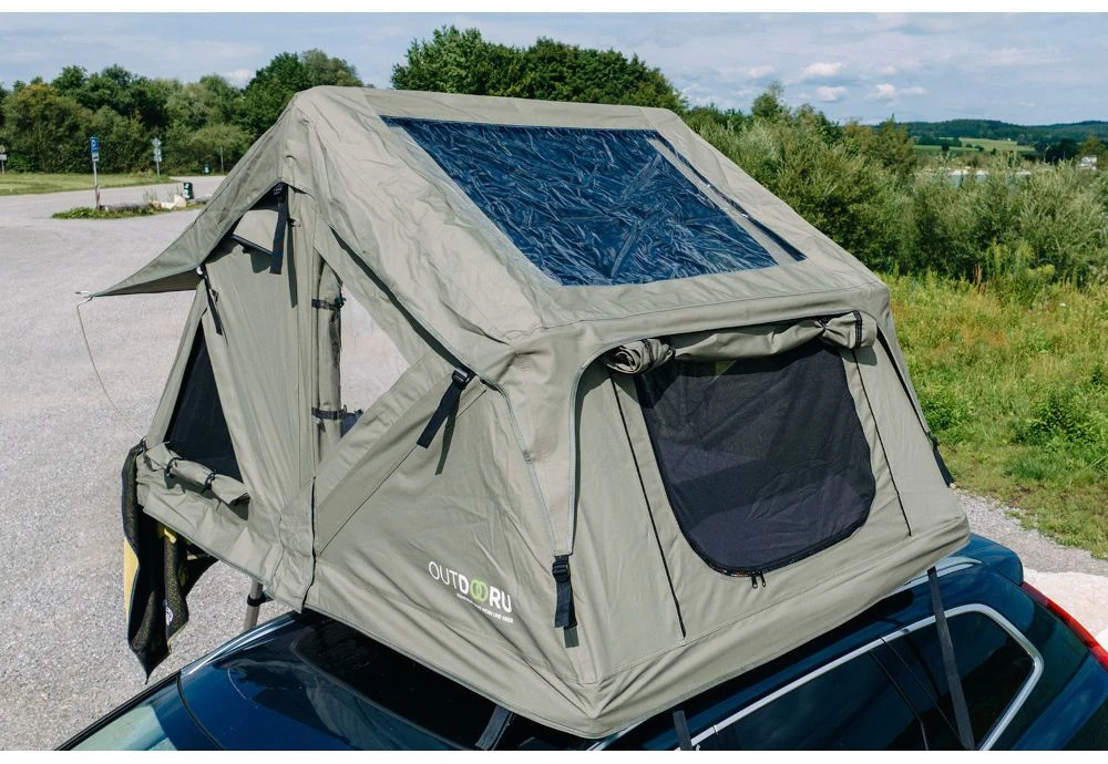 OutdoorU Compact 2-persoons Daktent - Grey 6 OutdoorU Compact 2-persoons Daktent - Grey - Afbeelding 6