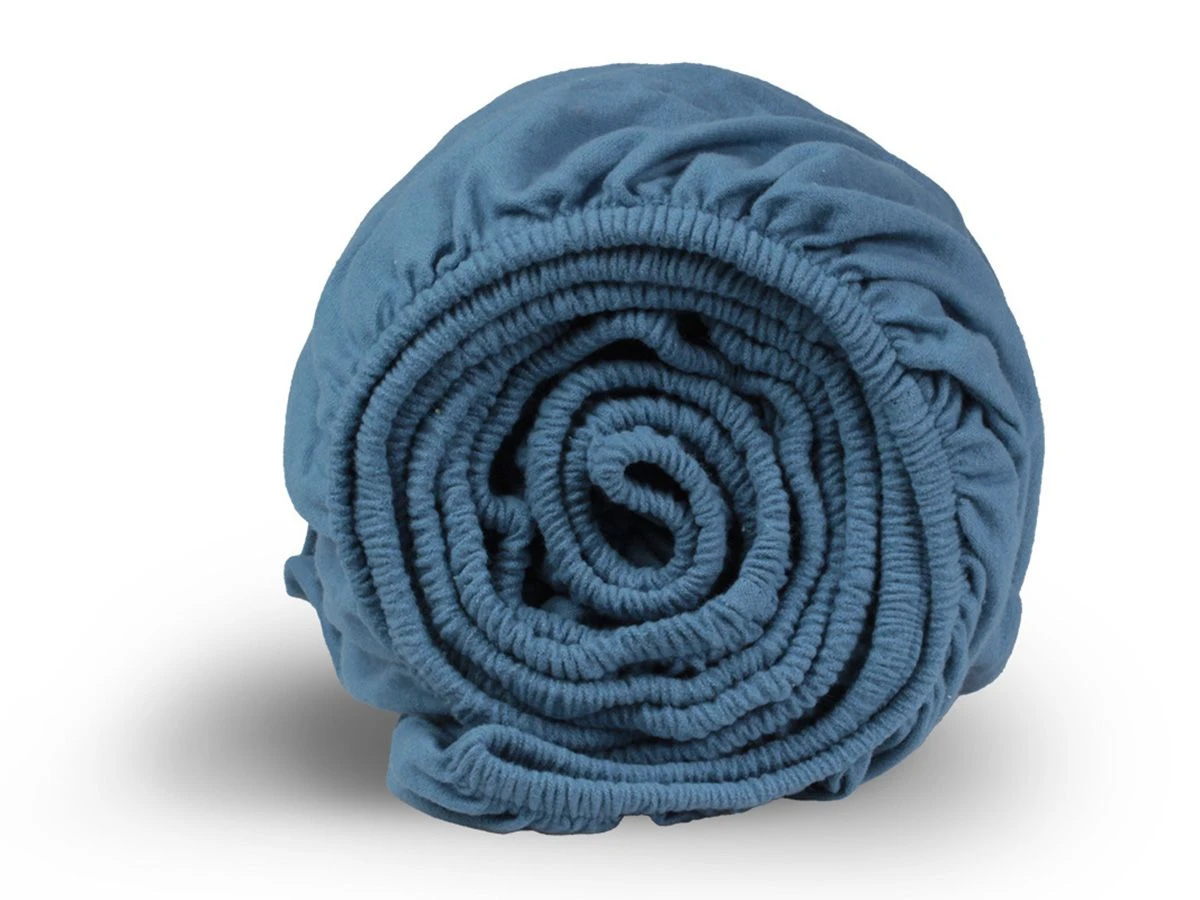 DoubleDry Flanel 140x200 Cm Hoeslaken - Petrol 2 DoubleDry Flanel 140x200 Cm Hoeslaken - Petrol - Afbeelding 2