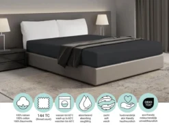 DoubleDry Home 180 X 200 Cm Hoeslaken - Zwart 9 DoubleDry Home 180 X 200 Cm Hoeslaken - Zwart -Merkloos Winkel 255305ee2e7a452b