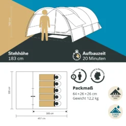 Skandika Indal 5 Tunneltent -Merkloos Winkel 25b27a4c335ad96e