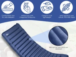 Merkloos Hikr® 10cm+ Slaapmat Met Ingebouwde Voetpomp - Blue -Merkloos Winkel 265870f9e7de989b