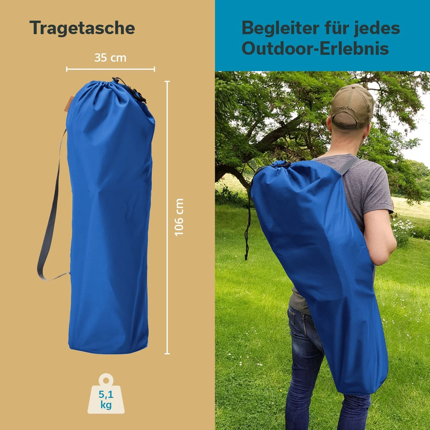 Skandika Moonchair Premium XL Vouwstoel - Blue 6 Skandika Moonchair Premium XL Vouwstoel - Blue - Afbeelding 6