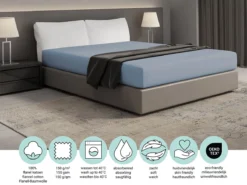 DoubleDry Flanel 90x200 Cm Hoeslaken - Wolk Blauw 9 DoubleDry Flanel 90x200 Cm Hoeslaken - Wolk Blauw -Merkloos Winkel 3786edebc852e3c6