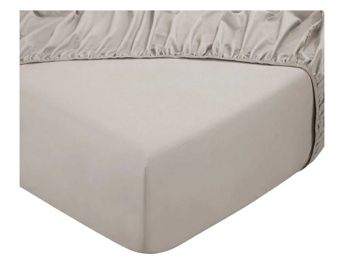 DoubleDry Home 90 X 200 Cm Hoeslaken - Licht Taupe 1 DoubleDry Home 90 X 200 Cm Hoeslaken - Licht Taupe