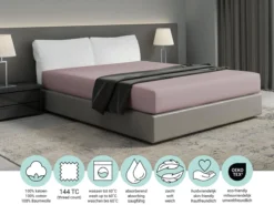 DoubleDry Home 140 X 200 Cm Hoeslaken - Lila -Merkloos Winkel 512755a52d71e32f