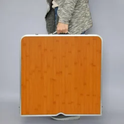 AMANKA 120x60 Bamboe Design Kampeertafel Met 4 Krukjes 10 AMANKA 120x60 Bamboe Design Kampeertafel Met 4 Krukjes -Merkloos Winkel 5175e4f6143bf1a1