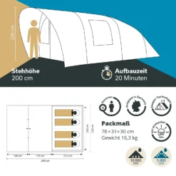 Skandika Hafslo 4 Sleeper Protect Tunneltent -Merkloos Winkel 5443447cc14c7e2f