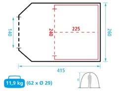 Obelink Benidorm 4 CoolDark Tunneltent -Merkloos Winkel 576613 576613 images other obelink benidorm 4 blue afb7 2 ecommerce