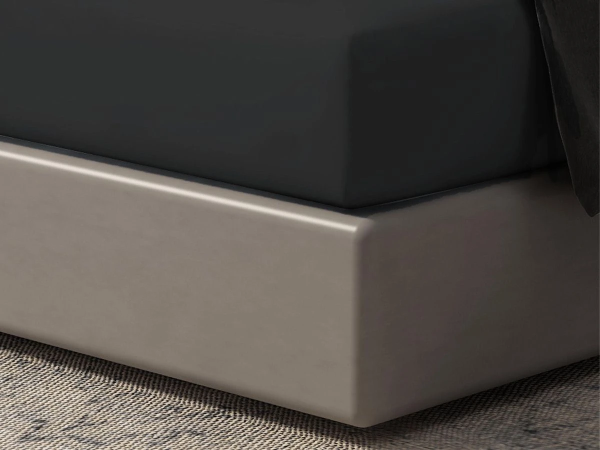 DoubleDry Home 90 X 200 Cm Hoeslaken - Zwart 2 DoubleDry Home 90 X 200 Cm Hoeslaken - Zwart - Afbeelding 2