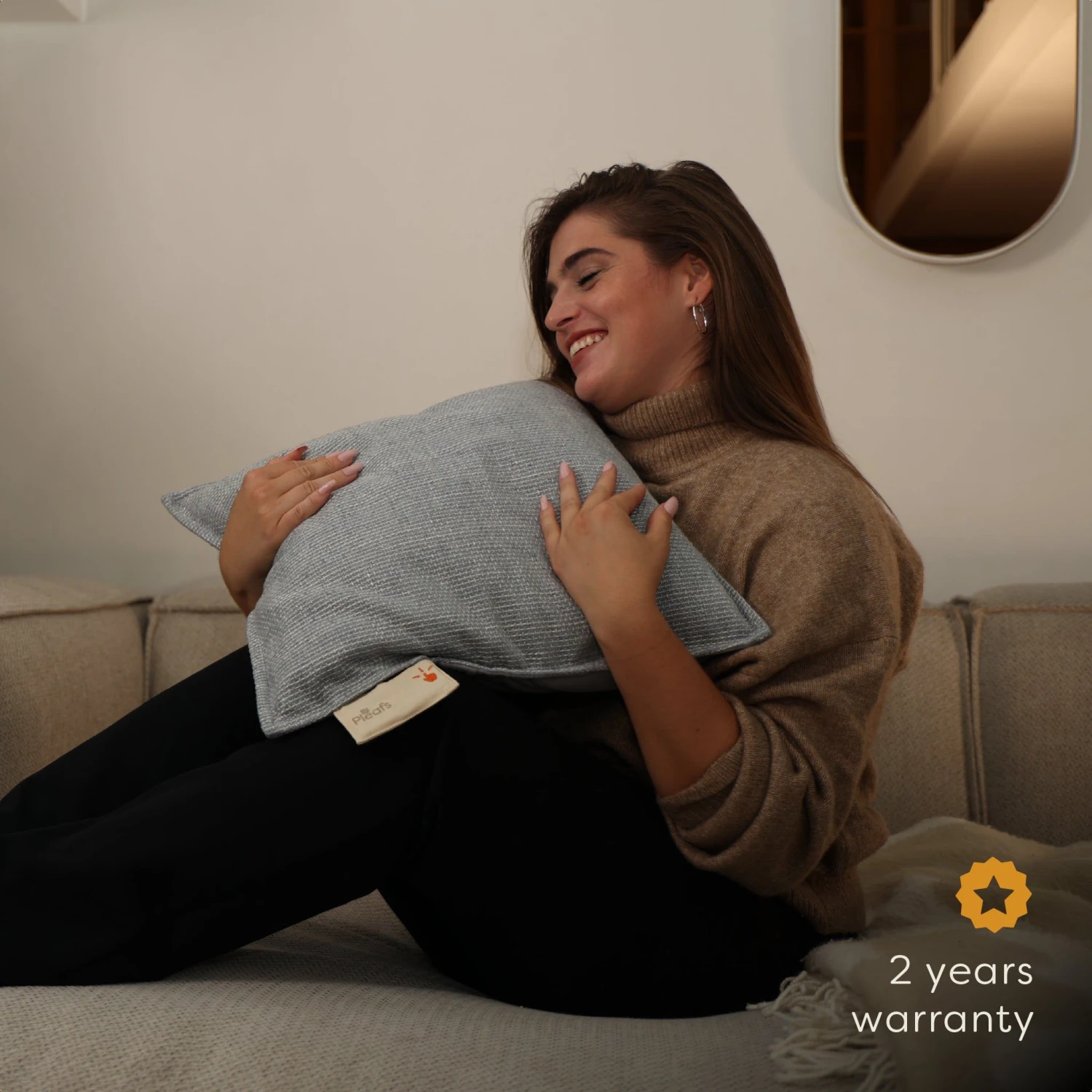 Pleafs Warmtekussen Nomad 45x45cm - Silver Sand 6 Pleafs Warmtekussen Nomad 45x45cm - Silver Sand - Afbeelding 6