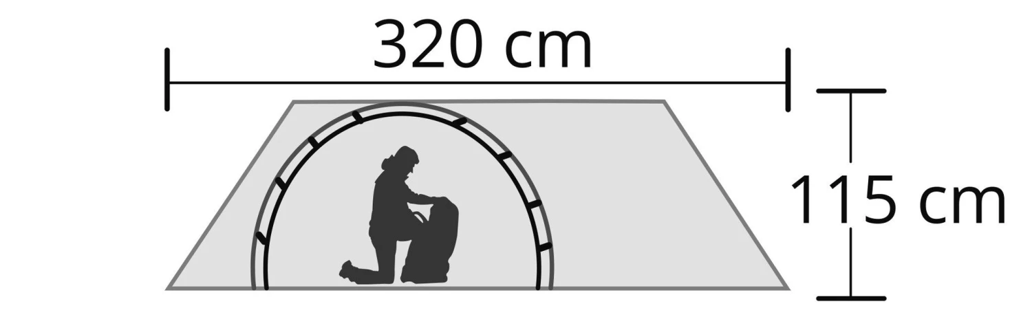 Origin Outdoors Hyggelig 2-persoons Tent - Grey 5 Origin Outdoors Hyggelig 2-persoons Tent - Grey - Afbeelding 5
