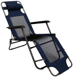 AMANKA 180 X 60 Verstelbare Relaxstoel - Dark Blue