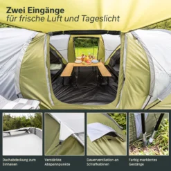 Skandika Hammerfest 4 Protect Koepeltent - Grey/Green -Merkloos Winkel 5d265209b9d7c442