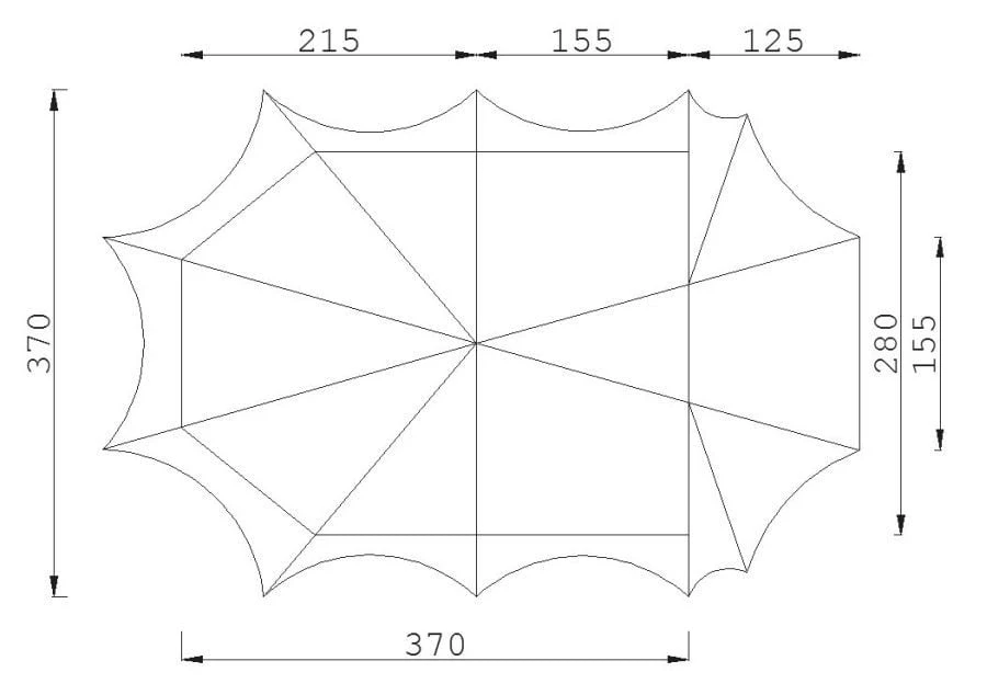 ESVO Piramidetent Enkeldaks Bedouin 280 Tent 4 ESVO Piramidetent Enkeldaks Bedouin 280 Tent - Afbeelding 4
