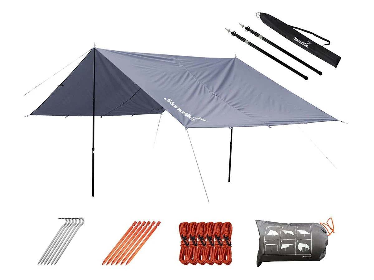 Skandika 3 X 3 Meter Schaduwdoek Met Telescopische Palen 1 Skandika 3 X 3 Meter Schaduwdoek Met Telescopische Palen