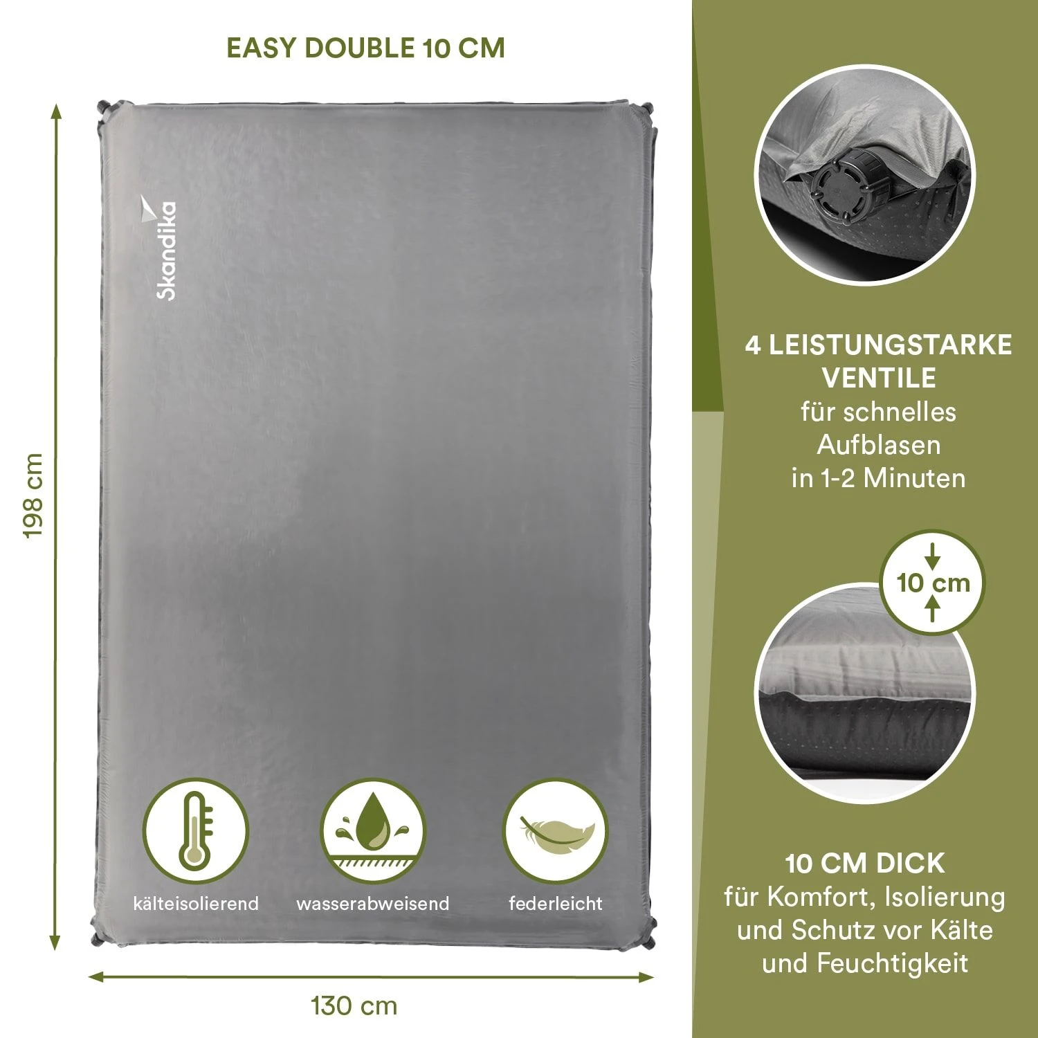 Skandika Easy Double Slaapmat 2 Skandika Easy Double Slaapmat - Afbeelding 2