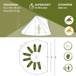 Skandika Tipi Comanche 400 Groepstent - Grey -Merkloos Winkel 62179dac845078.64931481