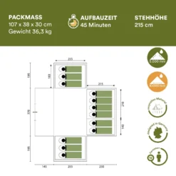 Skandika Nimbus 12 Blauwe Groepstent -Merkloos Winkel 62179dc31582d5.00849791