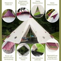 Skandika Tipi Kota 550 Protect Groepstent - Beige 10 Skandika Tipi Kota 550 Protect Groepstent - Beige -Merkloos Winkel 62179e047bb600.61093445