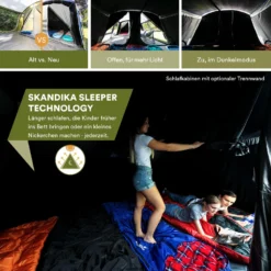 Skandika Montana 10 Sleeper Tunneltent - Blue -Merkloos Winkel 62179ea2d76088.40105317