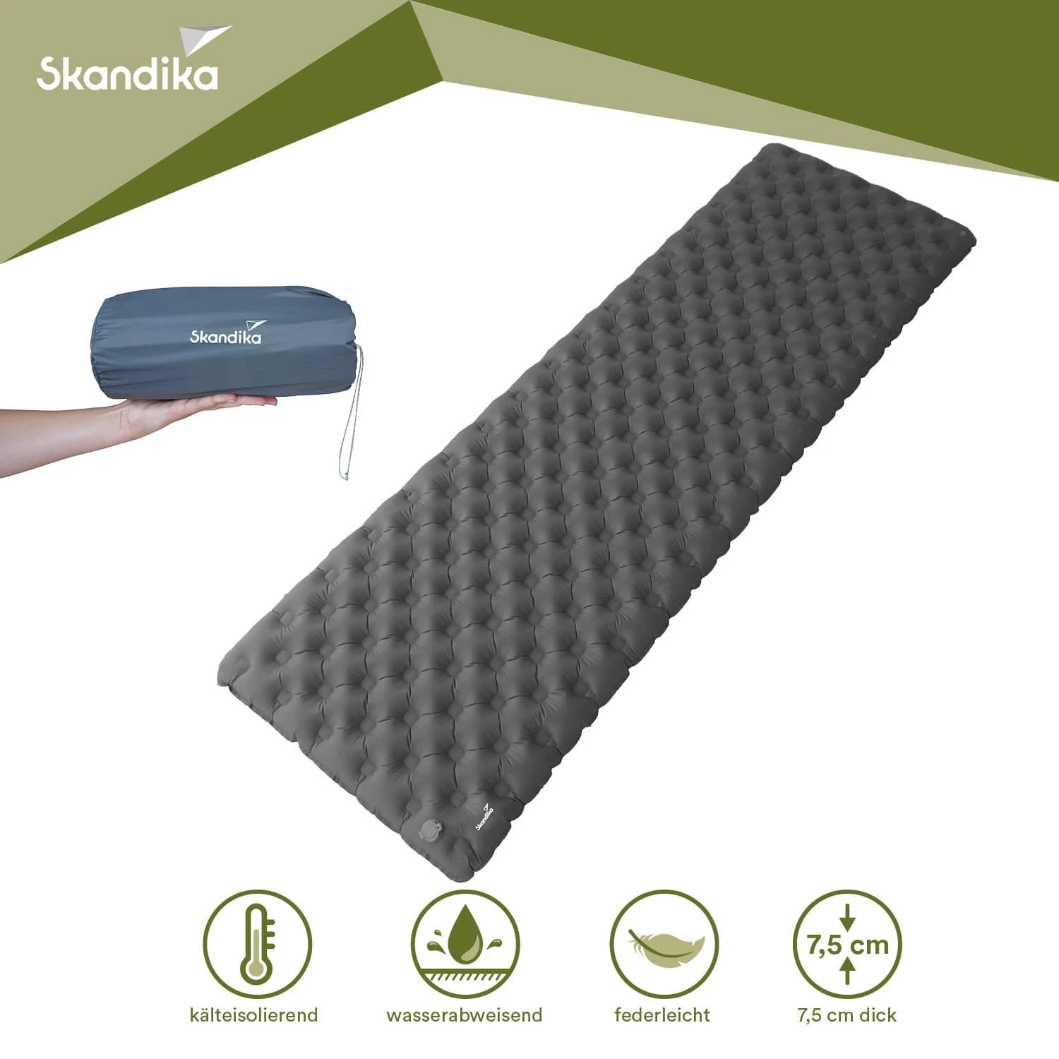 Skandika Exclusive Air Single Opblaasbare Slaapmat 2 Skandika Exclusive Air Single Opblaasbare Slaapmat - Afbeelding 2