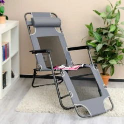 AMANKA 180 X 60 Verstelbare Relaxstoel - Dark Grey -Merkloos Winkel 623c87a6cee391.29599437