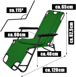 AMANKA 155 X 60 Verstelbare Relaxstoel - Green -Merkloos Winkel 623c87b6d27b24.21135202