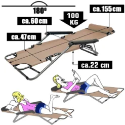 AMANKA 155 X 60 Verstelbare Relaxstoel - Brown -Merkloos Winkel 623c87bced4c39.63513932