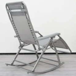 AMANKA 170 X 70 Grijs Schommelstoel Relaxstoel -Merkloos Winkel 623c87c36df359.29612154