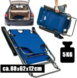 AMANKA 155 X 60 Verstelbare Relaxstoel - Dark Blue -Merkloos Winkel 623c87cacb8fd8.13349176