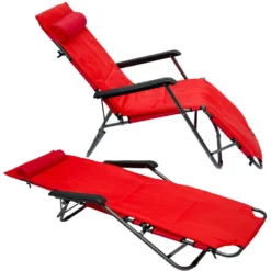 AMANKA 180 X 60 Verstelbare Relaxstoel - Red -Merkloos Winkel 624195545042d9.78557177