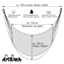 AMANKA 110 X 145 Gestreepte Zithangmat - Brown -Merkloos Winkel 6241956d4799c4.99035045