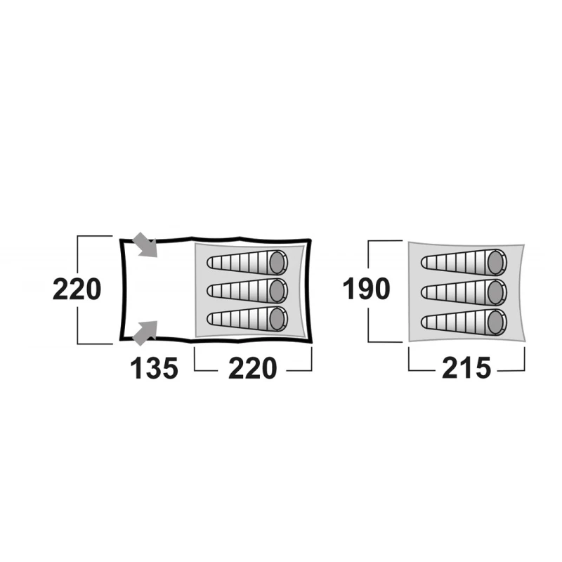 Husky Extreme Felen 3-4 Koepeltent 6 Husky Extreme Felen 3-4 Koepeltent - Afbeelding 6