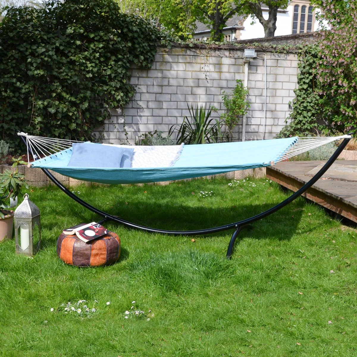 AMANKA 200 X 120 Hangmat- Blue 2 AMANKA 200 X 120 Hangmat- Blue - Afbeelding 2