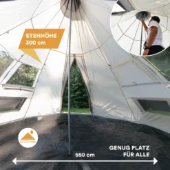 Skandika Tipi Goathi 550 Protect Groepstent - Beige 8 Skandika Tipi Goathi 550 Protect Groepstent - Beige -Merkloos Winkel 62947296c13dc2.99862741