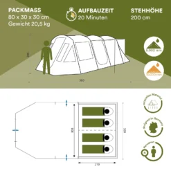 Skandika Nordland 4 Grijze Tunneltent 11 Skandika Nordland 4 Grijze Tunneltent -Merkloos Winkel 62b48716873580.58686226