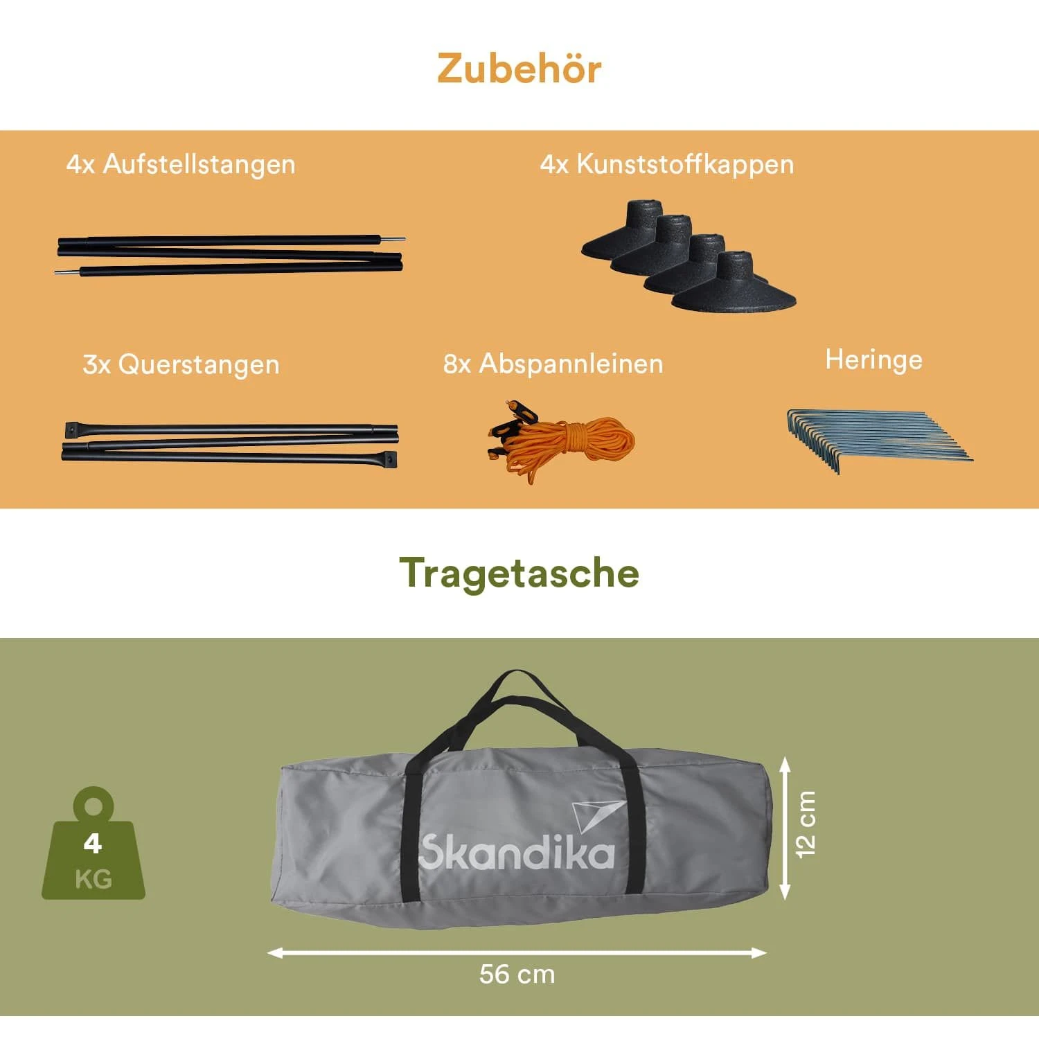 Skandika Bora 4.5 Meter Windscherm 6 Skandika Bora 4.5 Meter Windscherm - Afbeelding 6