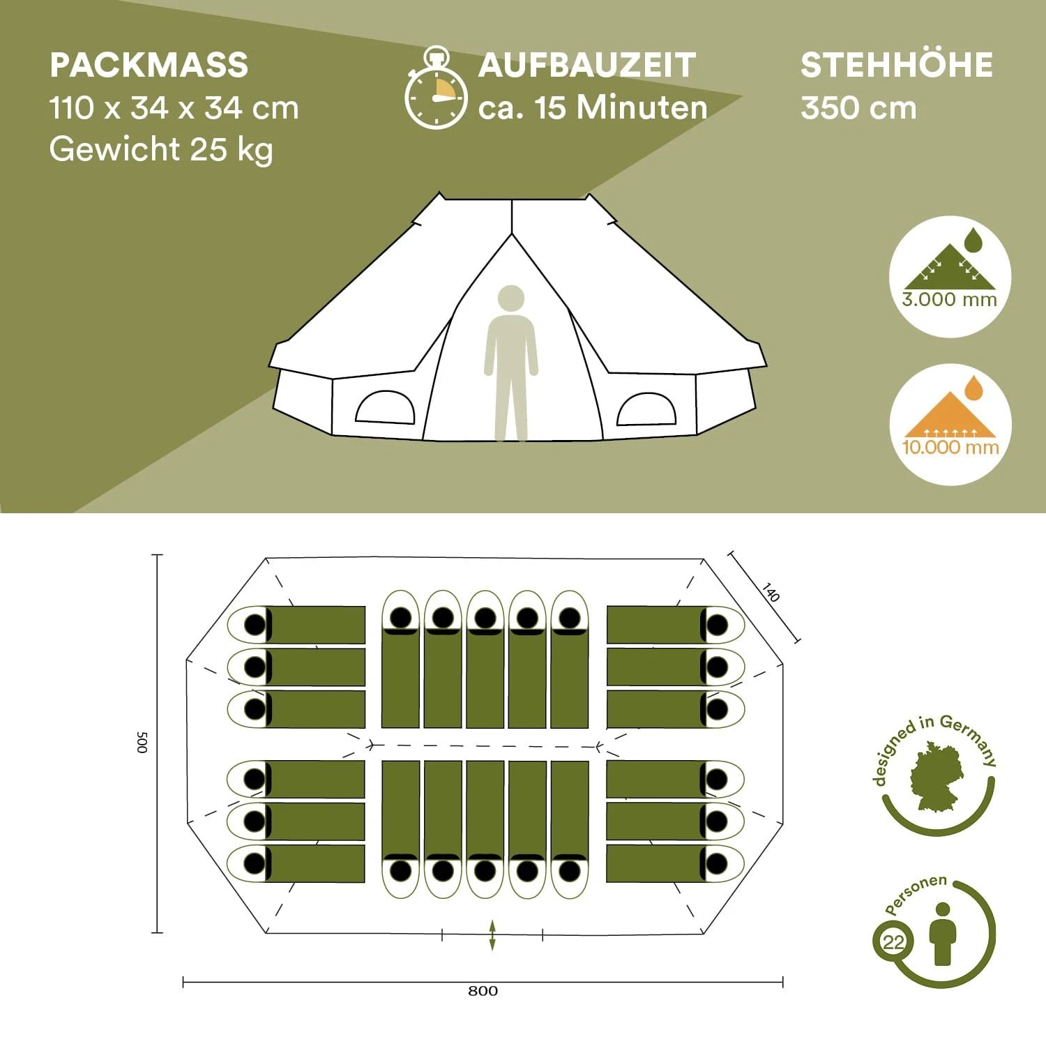Skandika Morsom Rood/blauwe Eventtent 6 Skandika Morsom Rood/blauwe Eventtent - Afbeelding 6