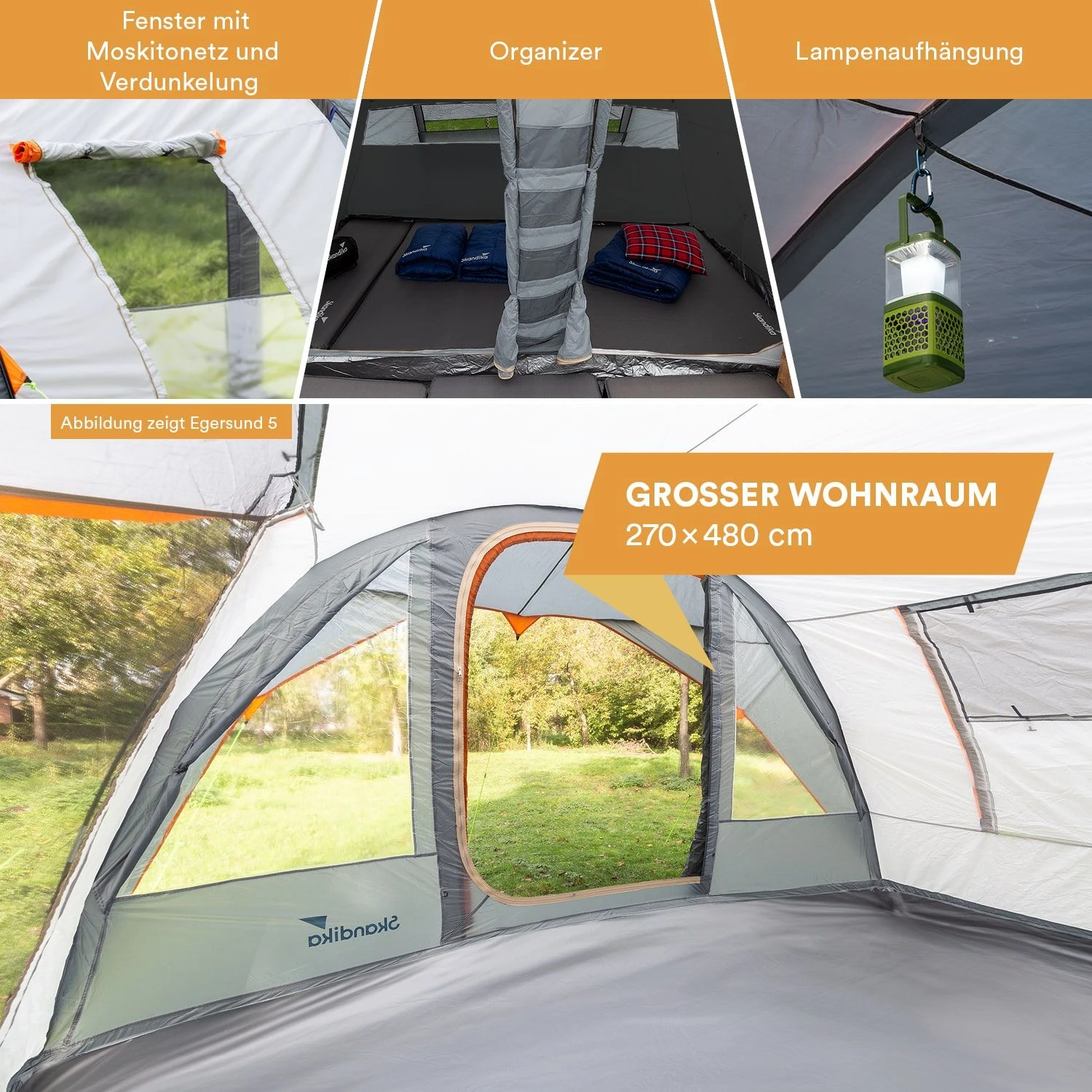 Skandika Egersund 7 Sleeper Tunneltent 5 Skandika Egersund 7 Sleeper Tunneltent - Afbeelding 5