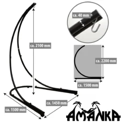 AMANKA 210 Cm Vrijstaande Hangstoelframe -Merkloos Winkel 62fa669607af52.65786718