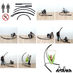 AMANKA 210 Cm Vrijstaande Hangstoelframe -Merkloos Winkel 62ff97a85b5402.44812834