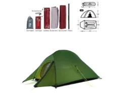 Naturehike Cloud Up 2 Upgraded 2 Persoons Tent - Green 9 Naturehike Cloud Up 2 Upgraded 2 Persoons Tent - Green -Merkloos Winkel 630a142f0eeb8ddf