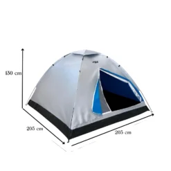 Merkloos HIXA Aktive 2 Persoons Grijze Koepeltent -Merkloos Winkel 64368843279465.74950022