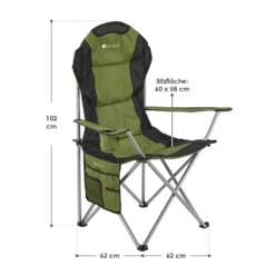 Merkloos Juskys Lido Vouwstoel - Green -Merkloos Winkel 64a7f063dfde55.74193399