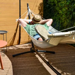 AMANKA 335 X 100 Cm Hangmat Met Frame - White -Merkloos Winkel 64f854cd25dbf8.44370628