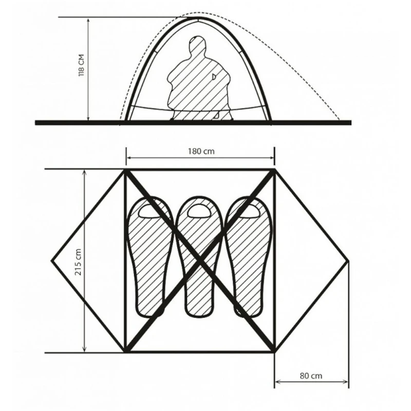 Merkloos Turbat Borzhava 3 Alu Lichtgewicht Tent 5 Merkloos Turbat Borzhava 3 Alu Lichtgewicht Tent - Afbeelding 5